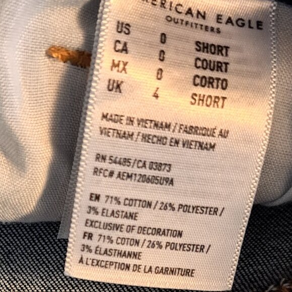 American Eagle Skinny Next Level Stretch Denim Jeans With Embroidered Pockets - Picture 7 of 9